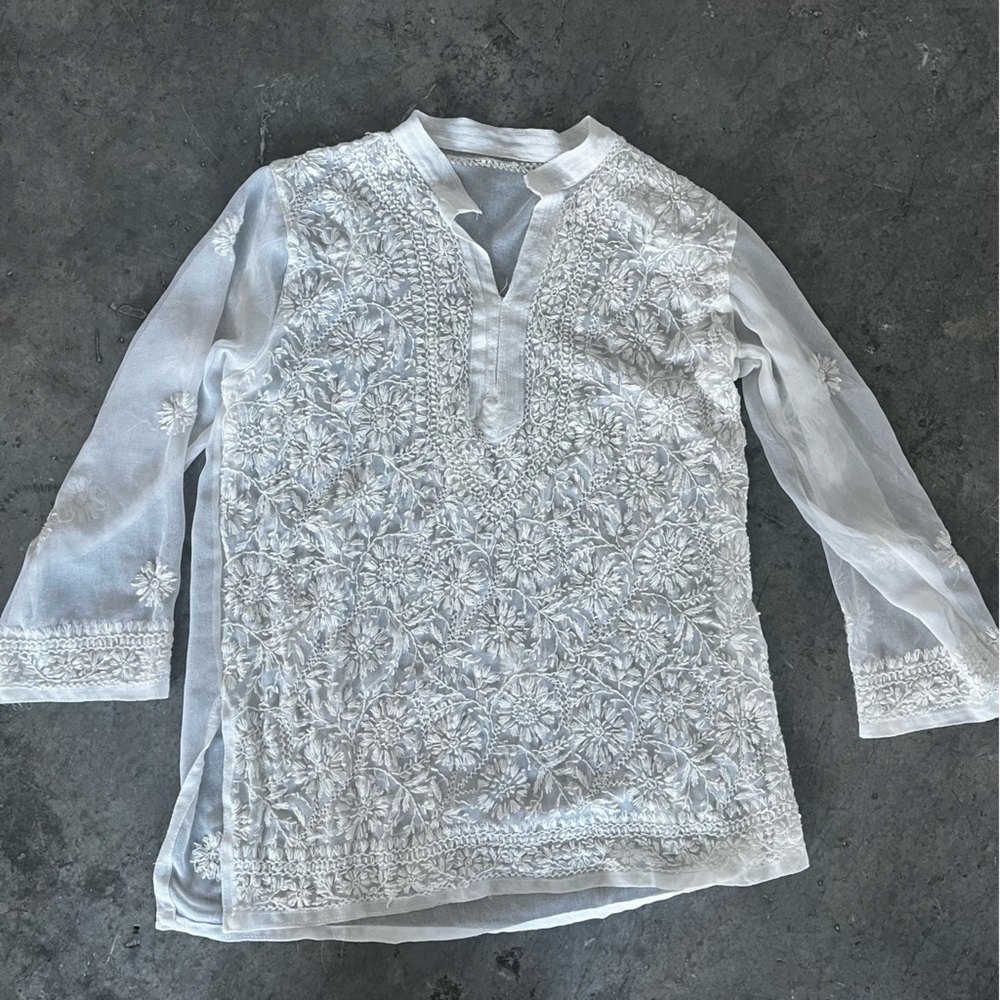 Gorgeous Indian handmade sari kurta top tunic m